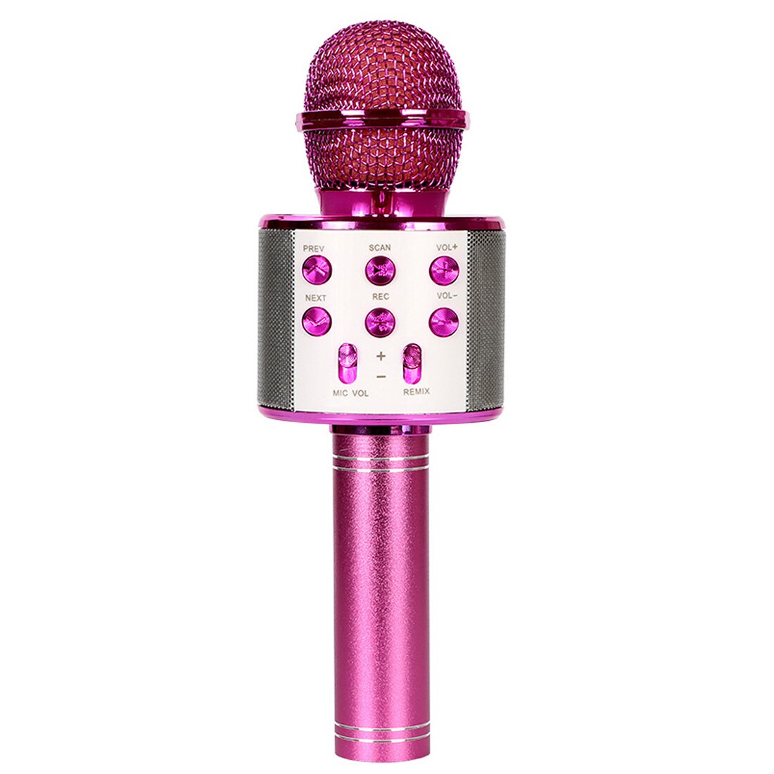 WS858 Senza Fili Bluetooth Microfono karaoke Microfono A Condensatore Professionale Microfono Radio studio di Registrazione Mic con la Luce del portato: viola standard