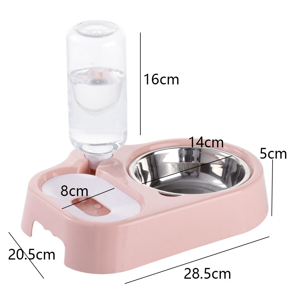 Doppel Pet Schalen Hund Lebensmittel Wasser Feeder Edelstahl Pet Trinken Feeder Dish Katze Welpen Fütterung Lieferungen Hund Zubehör #2 ^ 1: n