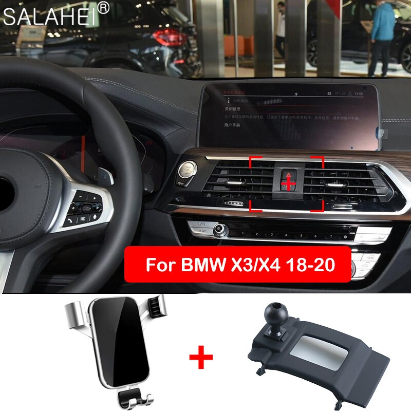 Car Gravity Phone Holder For BMW X1 X2 X3 X4 X5 X6 X7 G01 G02 F48 F39 Mobile Smartphone Bracket Special Mount Support: 0002