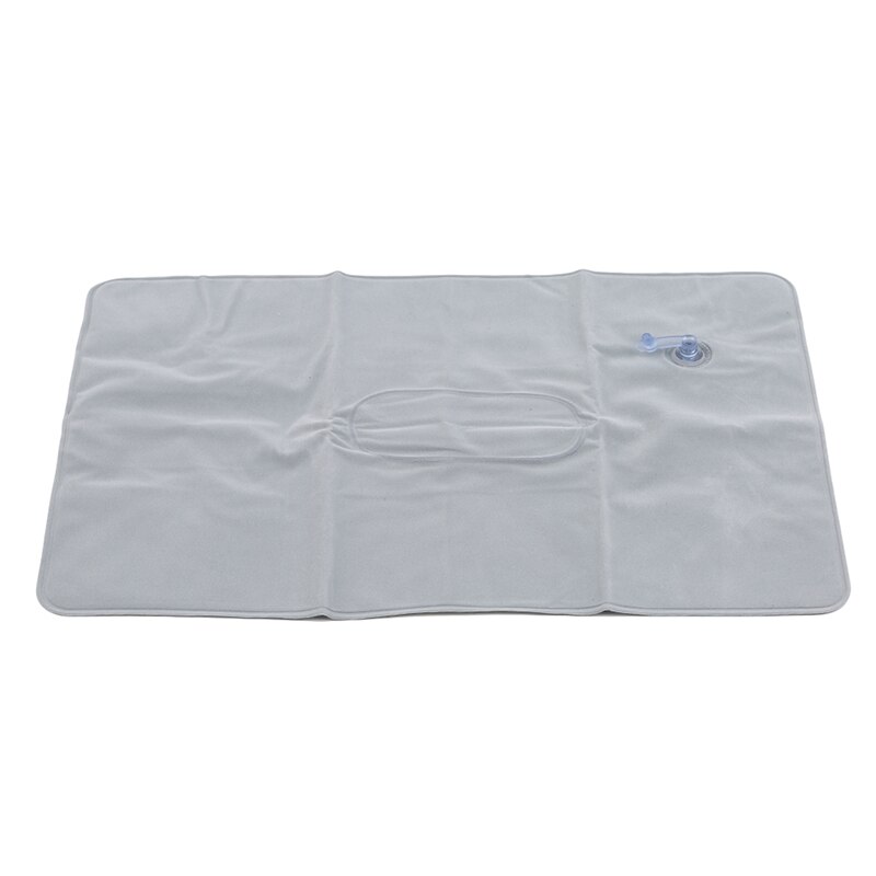 Draagbare Zachte Ultralight Opblaasbare Pluche Air Kussen Slaap Kussen Reizen Slaapkamer Wandelen Strand Auto Vliegtuig Hoofd Rest: Gray