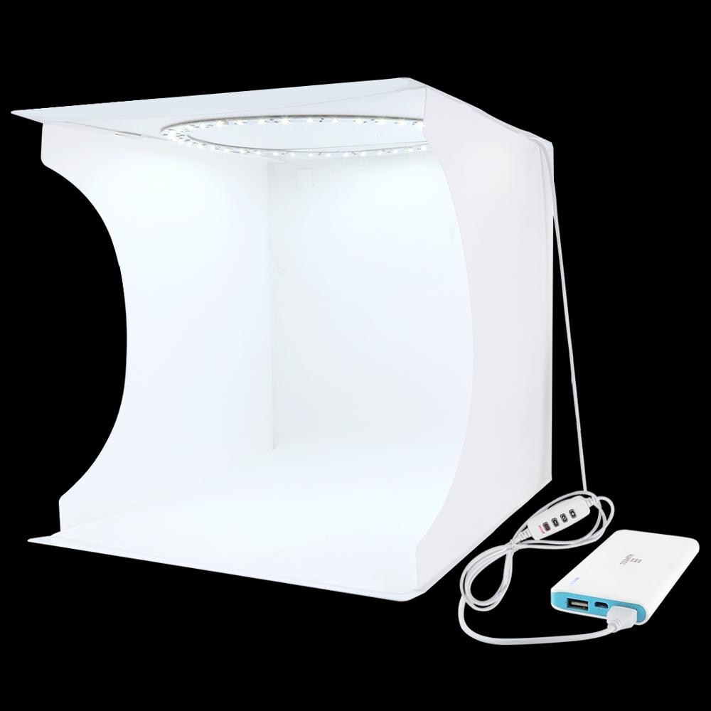 PULUZ 32*32cm anello Lightbox pieghevole Photo Studio Box fotografia Softbox light box Studio Shooting tenda Box Kit 6 colori sfondo