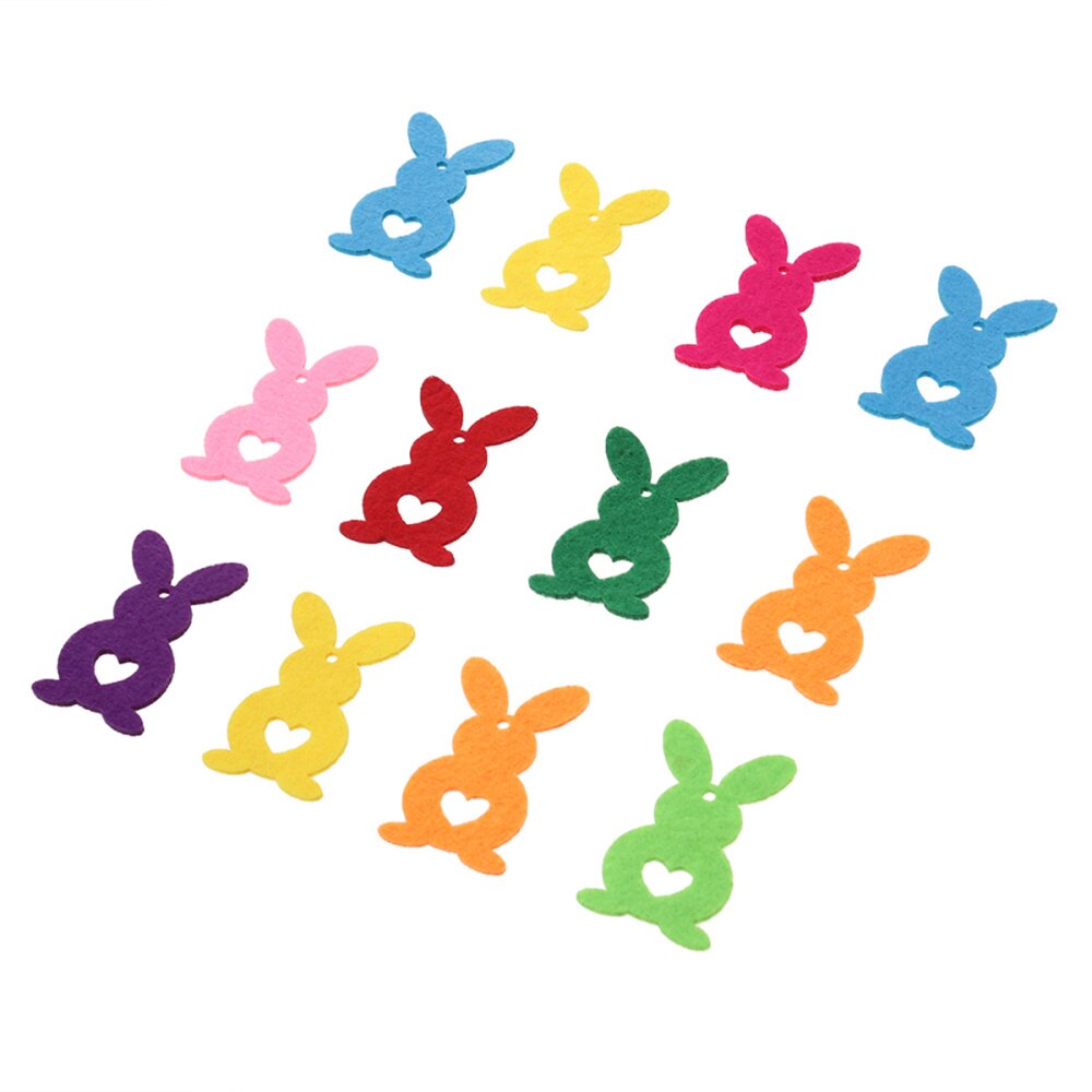 10 pièces pâques non tissé lapin décor lapin décor pour sac vêtements (couleur mixte)