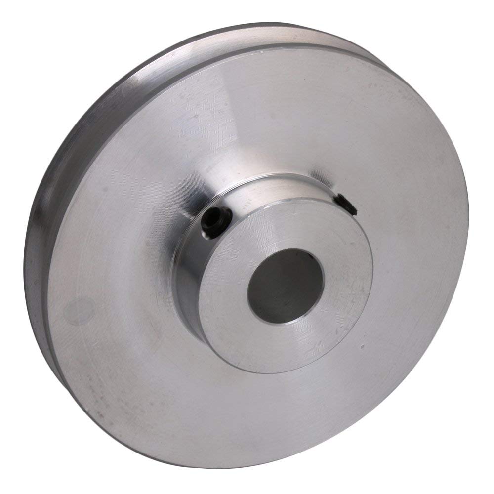 58x16 MM Zilver Aluminium Legering Enkele Groef Vaste Boring Katrol voor Motor As 3-5 MM PU ronde Riemen