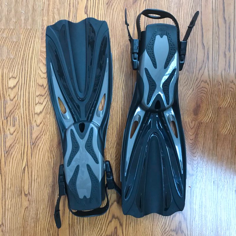 KEEP DIVING Open Heel Scuba Diving Long Fins Adjustable Snorkeling Swim Flippers Special For Diving Boots Shoes Gear(XL)