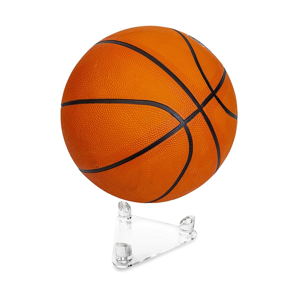 Deluxe Acrylic Ball Stand Acrylic Triangle Display Stand Holder For Footballs Basketballs Volleyball
