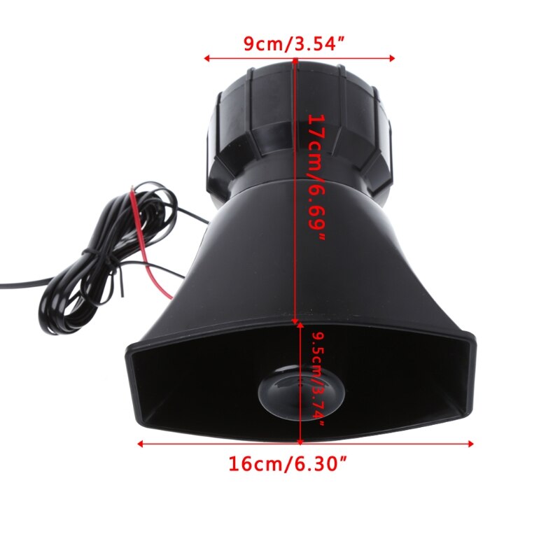 100W 12V Car Truck Alarm Police Fire Loud Speaker PA Siren Horn MIC System Kit