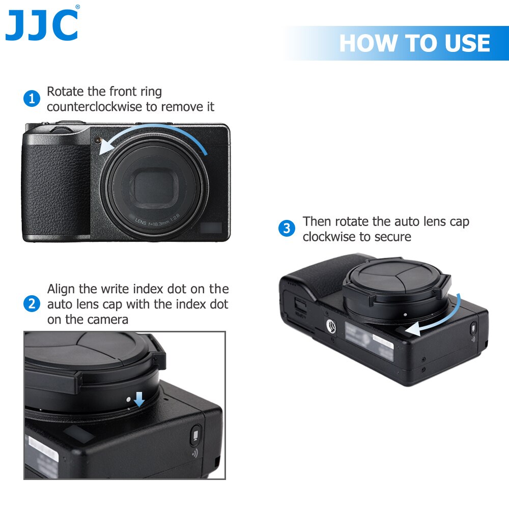 JJC-Tapa de lente automática para cámara Ricoh GR III GR3 GR IIIx GR3x, soporte Protector, accesorios de fotografía
