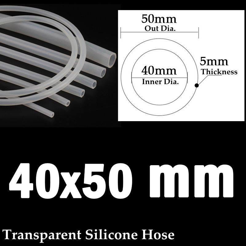 Length 1m I.D 18-50mm Food Grade Transparent Silica Gel Hose Heat Resistant Aquarium Flexible Silicone Hose Tube Pump Soft Pipe: army green