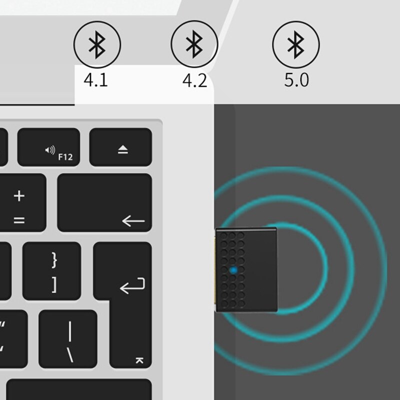 USB Bluetooth 5.1 Adapter, Audio Receiver and Transmitter, for Computer Printer Headset, Driver-Free for Win8.1/10/11