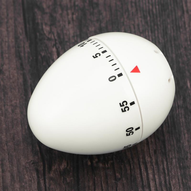 1 pc Kitchen Timer Egg Shape Household Cute Mechanical Manual Rotate Reminder Countdown Timer Cooking Timekeeper