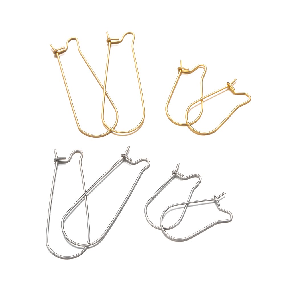 50 Stuks 20/25/33/38Mm Roestvrij Staal Nier Oor Draadhaken Voor Diy Hypoallergene Oorbellen Sieraden Maken Materialen Accessoires