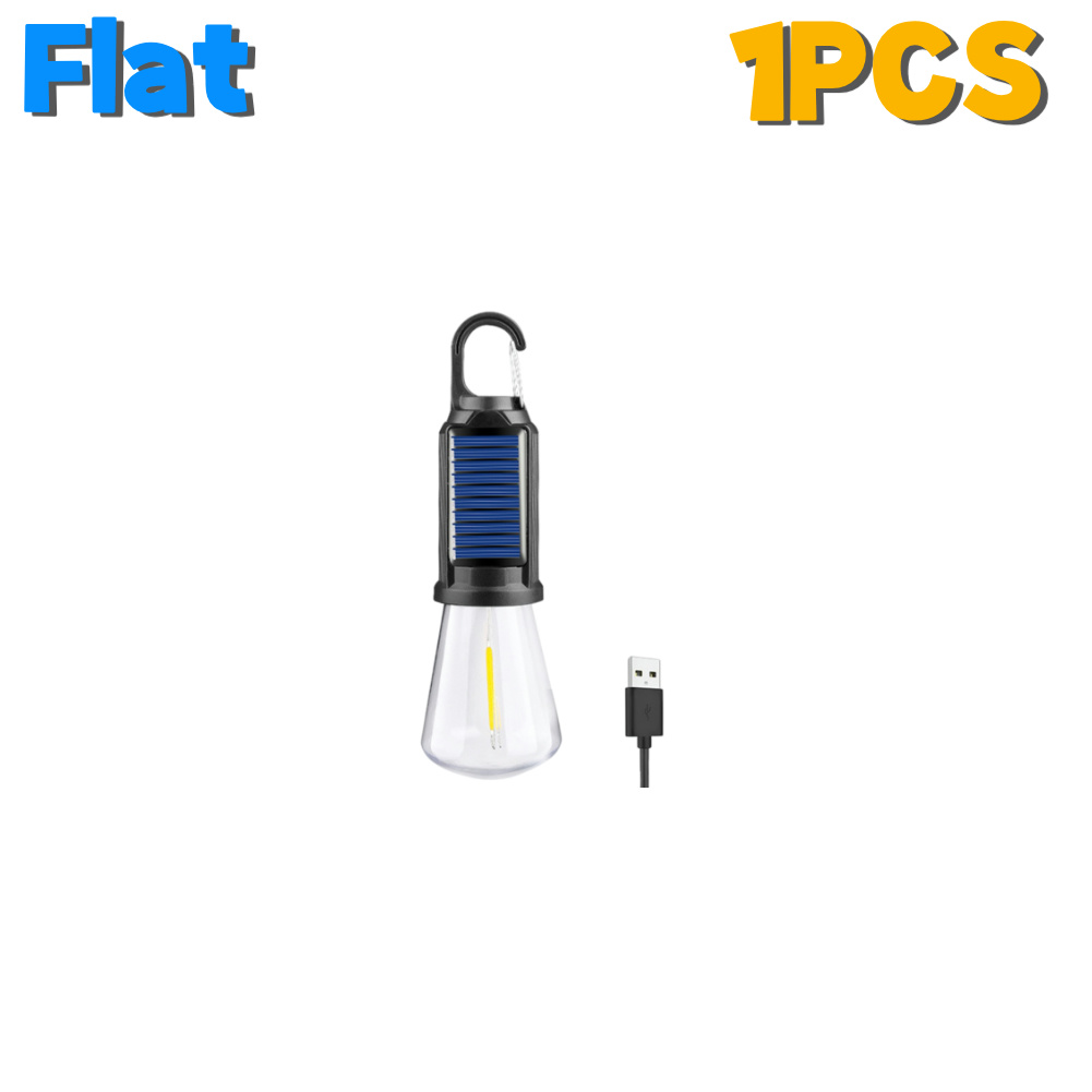 1-5pz Lanterna di illuminazione a portato solare con gancio Luce d'atmosfera per barbecue Ricarica USB Lampada portatile portatile impermeabile per barbecue da campeggio: bianca