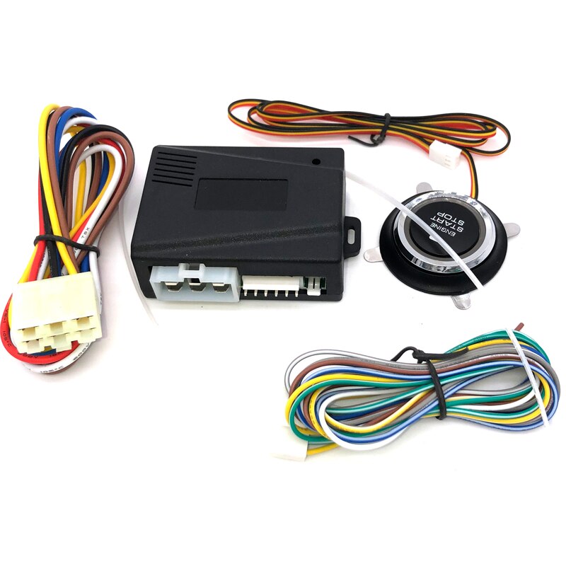 EFHIPS Auto Car Start Stop Engine Push Start Button RFID Lock Ignition Starter Keyless Entry Anti-theft System Car Alarm