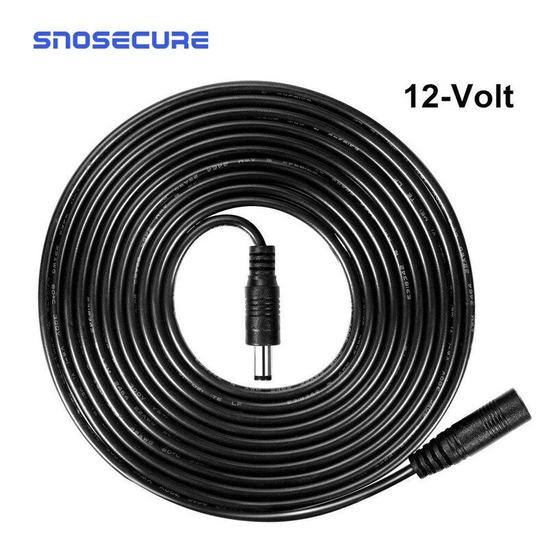 Snoprotege cabo de extensão de energia dc 12v, cabo macho e fêmea de 5.5*2.1mm, 3m/5m fio extensor para aparelho doméstico, fio de 10m cctv