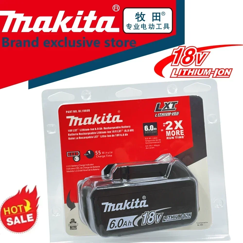 Batería Original Makita de 18V para batería de 6Ah BL1860 BL1850B BL1850 BL1840 BL1830B batería de litio de repuesto Makita: Verde militar