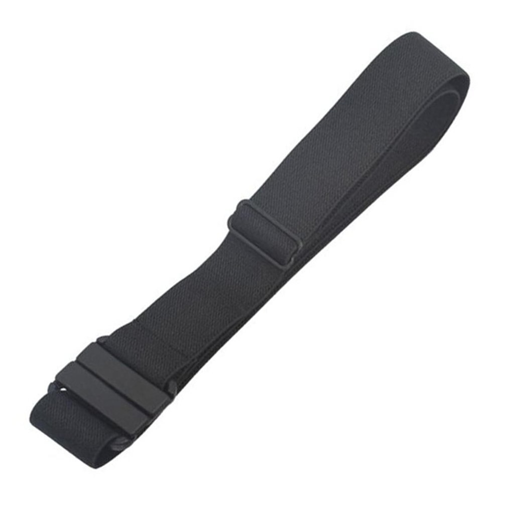 115cm Adjustable Stretch Waist Belt Flat Buckle Non-Slip Simple Elastic Belts Band For Women And Men Pants Clothes Waistband: 01