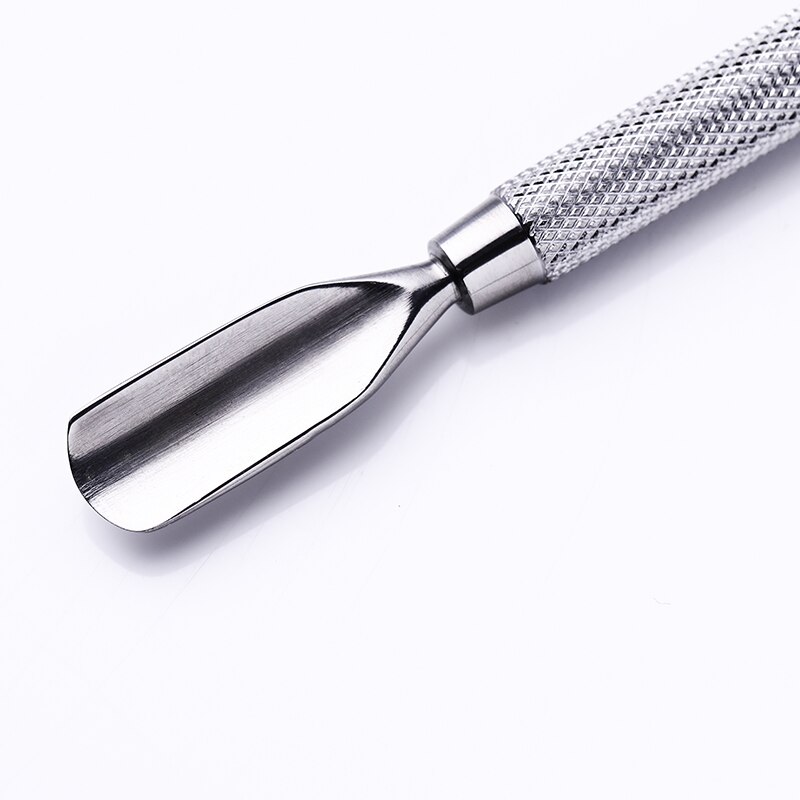 Empujador de cutículas de doble punta de acero inoxidable, producto para eliminar la piel muerta, pedicura, cuidado de las uñas, 1 ud.