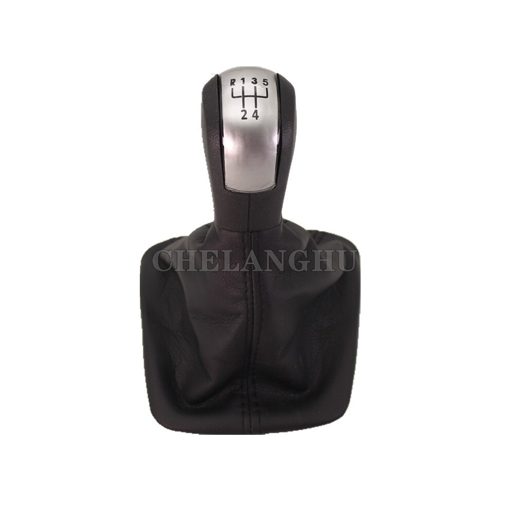 For Skoda Octavia A5 MK2 Sedan Combi 2004 2005 2006 2007 Car-styling 5 Speed Gear Stick shift knob Level leather Boot