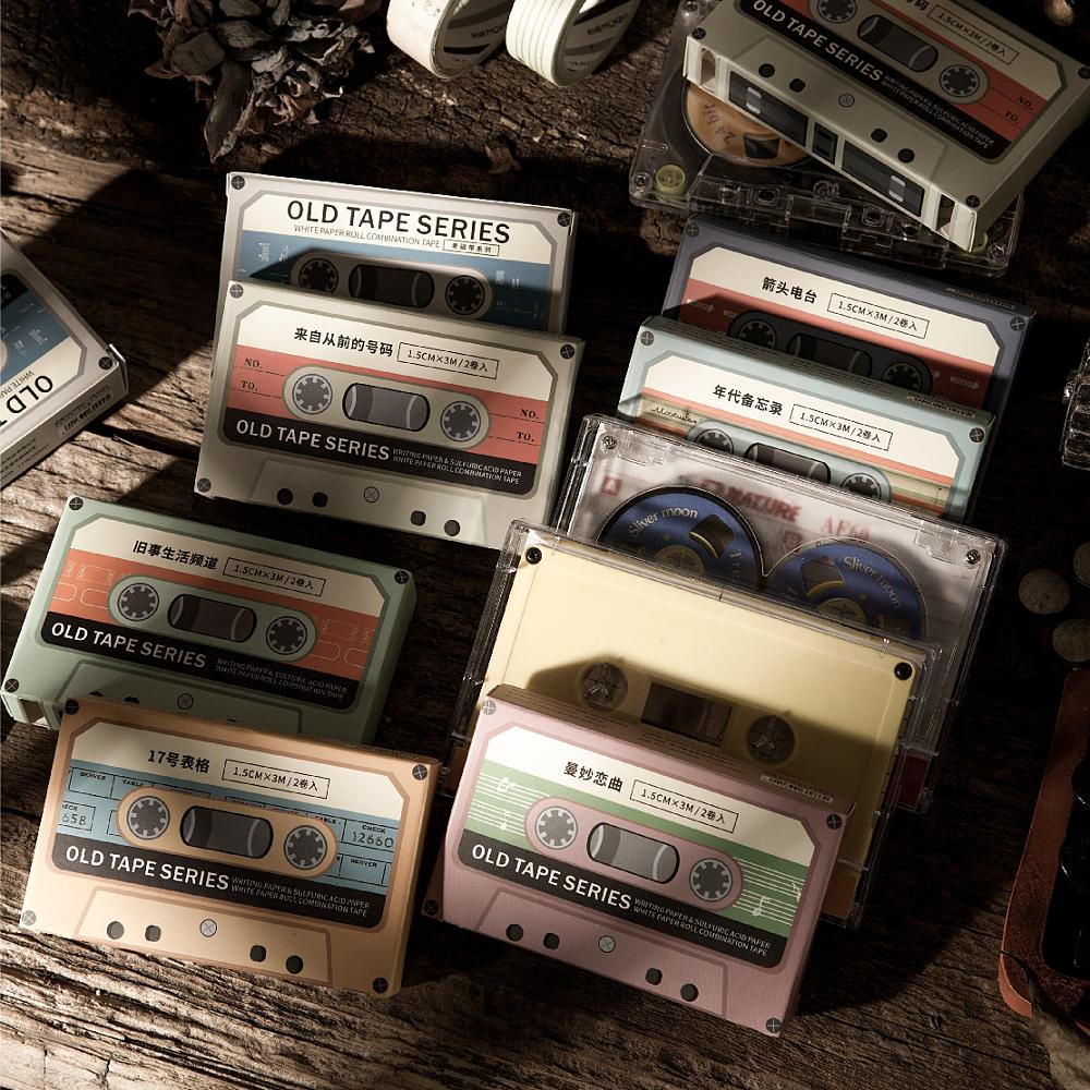 Old tape Writable Washi Tape Set Diy Masking Tape Cute Stickers School Suppliers Stationery Presented Craft Label Sticker