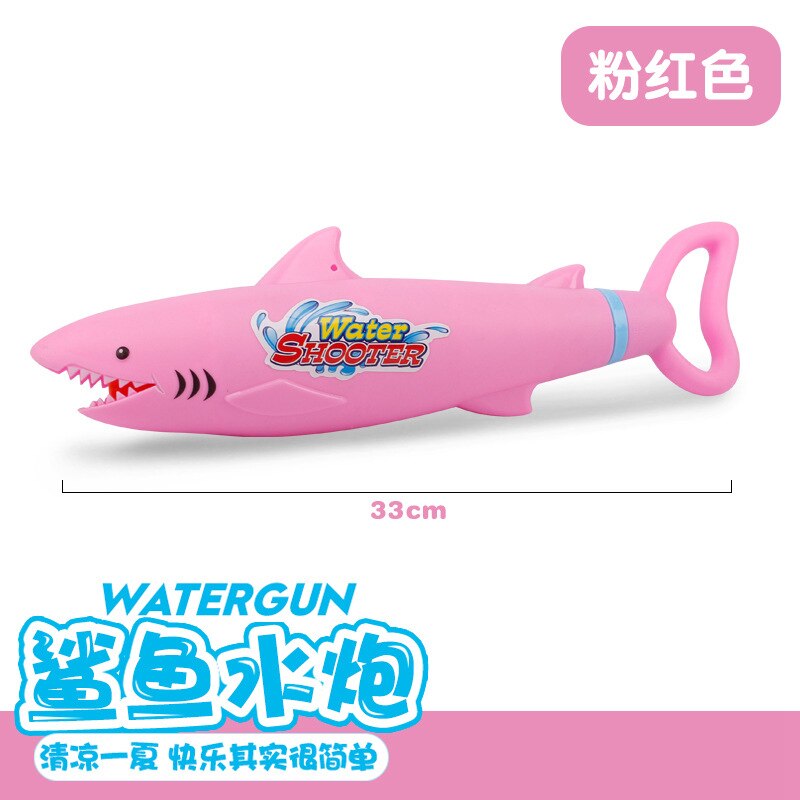 Water Cannon Toy High Pressure Pull Out Cartoon Shark Summer Summer Vacation Beach Drifting Play With Water Water Spouting Play Grandado