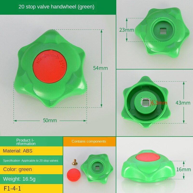 PPR globe valve spool copper gate valve and cold water pipe D20 25 32 1/2 IN 3/4 IN pipe fittings accessories: 20 Handwheel green