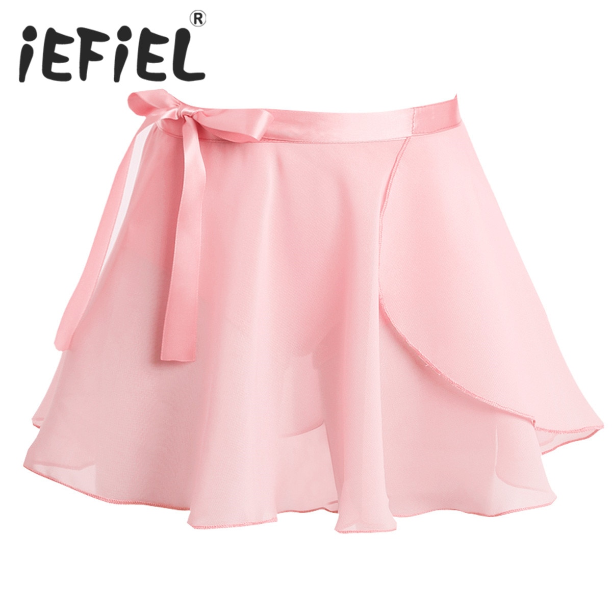 Crianças ballet dança saias chiffon bailarina dança básica clássico mini envoltório saia meninas criança desempenho traje festa tutu saia