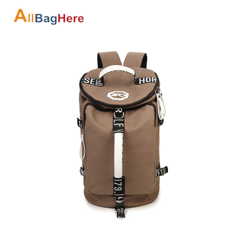 Nueva mochila impermeable de lona para gimnasio para hombre, mochila multifunción, bandolera, bolso deportivo para Yoga, para viaje al aire libre: Coffee