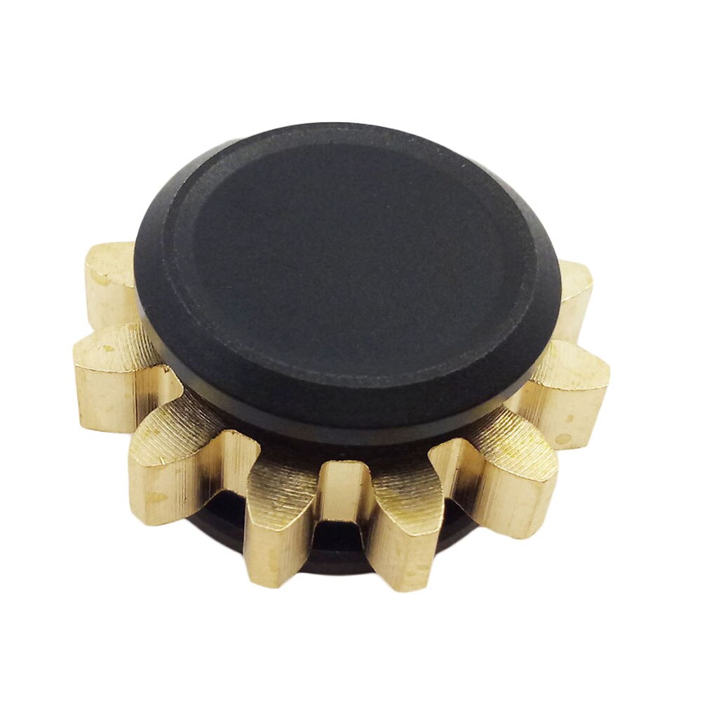 Alloy Gear Mute Spinning Metal Spinner Fidget Hand Finger Spinner Anti Stress: BK