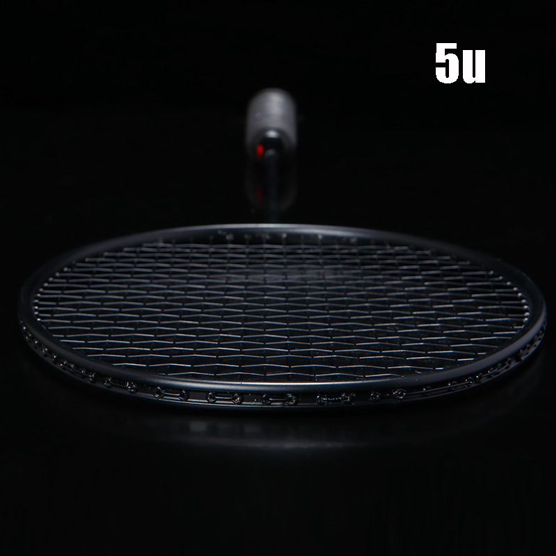 4U/5U Professionele Carbon Geïntegreerde Badminton Racket Ultra Licht Multicolor Enkele Shuttle Racket Voor Game Training -40: Black 5U