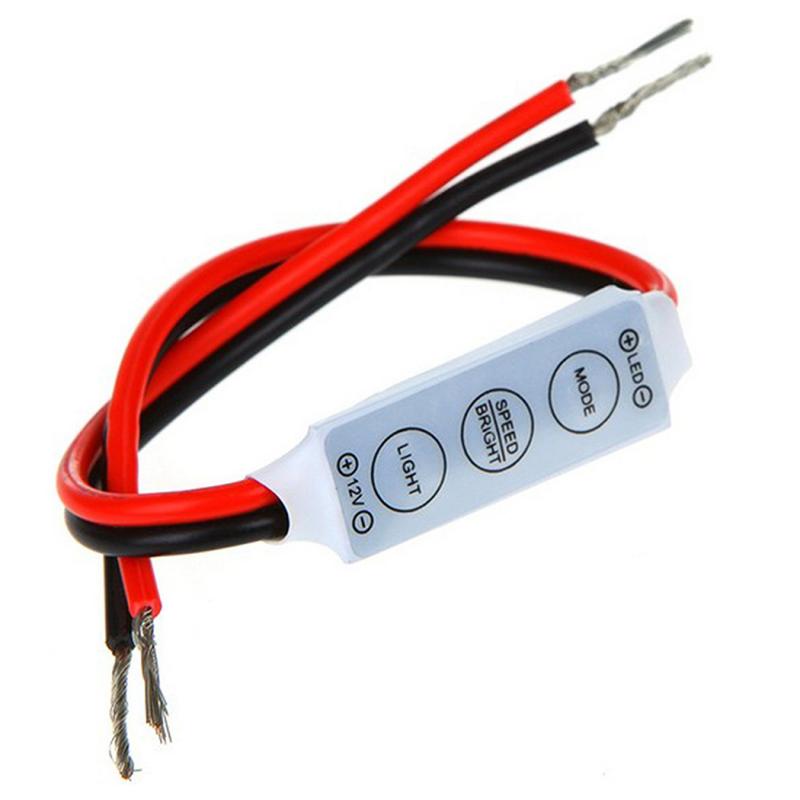 3 Key Mini Led Strip Controller Mini Led Strip Controller Led Enkele Kleur Dimmers 12A Handmatige Draadloze Licht Lamp Controller: Default Title