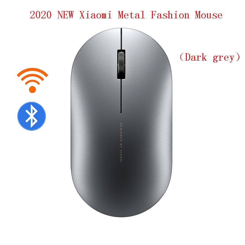 100% originale Xiaomi Mouse Ottico Portatile Wireless Mouse Bluetooth 4.0 RF 2.4GHz Dual Mode Collegare per il Computer Portatile Del pc: Fashion  gray