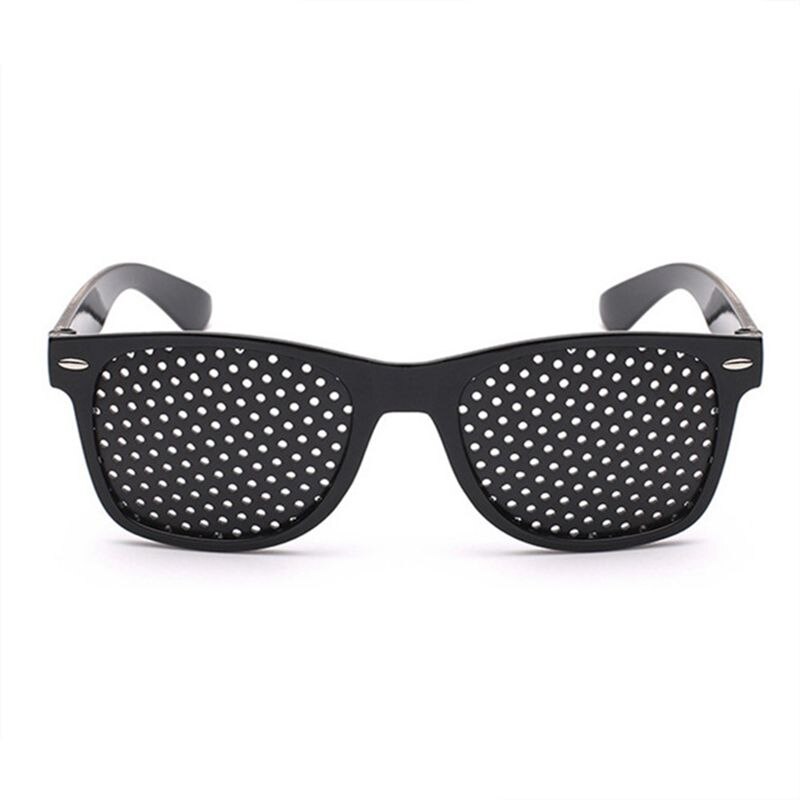 Relieve Pinhole Glasses Men Corrective Anti-Fatigue Myopia Glasses Reading Black Frame Protector Eyesight Improve Vision: Style 2