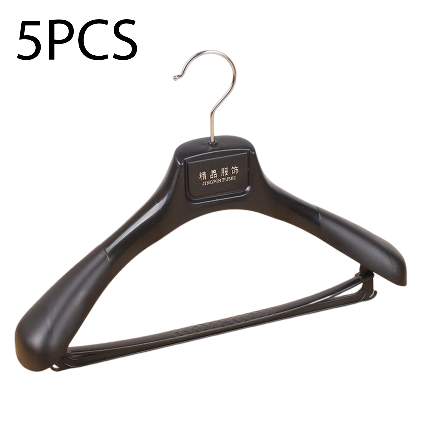 5pcs Wide Shoulder Plastic Clothing Hanger Suit Clothes Hanger Seamless Coat Drying Racks Wardrobe Room Storage Organizer: light green