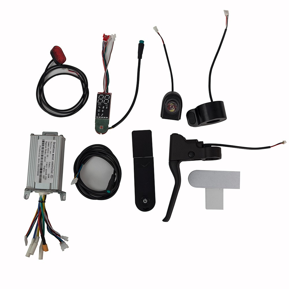 36V 350W Controller Dashboard Beschleuniger Roller Für E-Scooter Controller Dashboard Beschleuniger Roller Ersatzteile Set: Rot