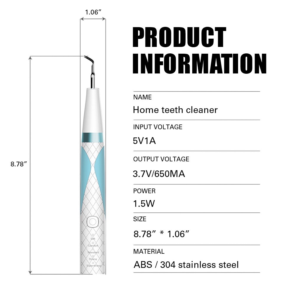 5 modus ultralyd dental skalaer vann tannrenser sonisk dental kalkulator fjerner dental skalering verktøy elektrisk bærbar scaler
