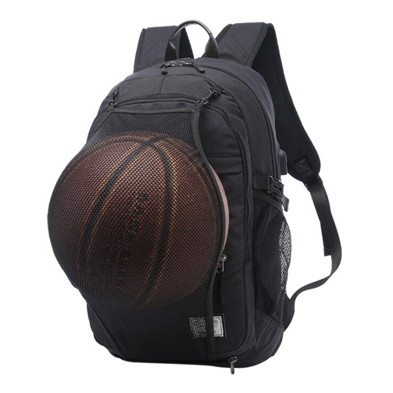 Mannen Sport Basketbal Rugzak Laptop Schooltas Voor Tiener Jongens Voetbal Verpakking Zak Mannelijke Met Voetbal Basketbal Netto
