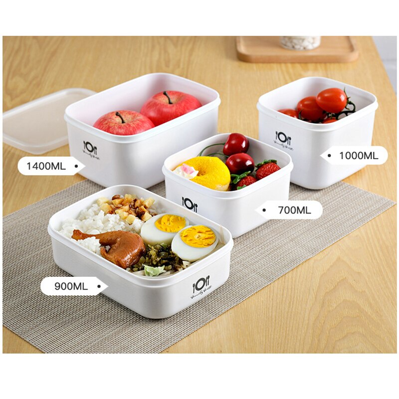 Plastic Sealed Fresh Box Refrigerator Food Fresh Bowl Microwave Heating Lunch Box Portable Bento Boxes Food Organizer Container