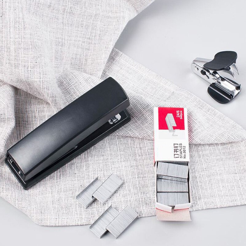 Stapler set with staple remover + stapler office standard student medium stapler