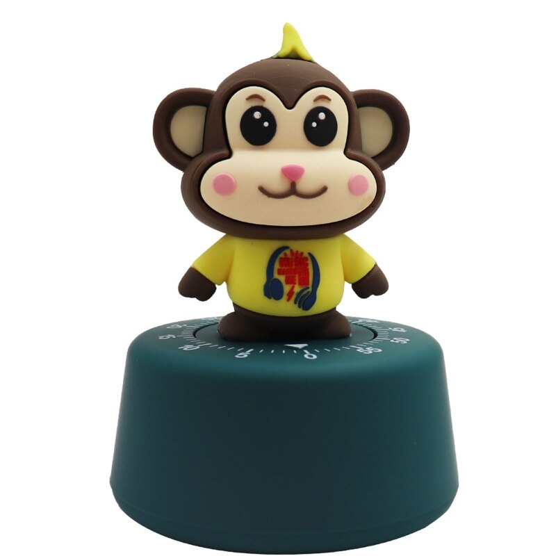 Mechanical Kitchen Timer Christmas Year 60-Minute Wind Up Countdown Time Reminder No Batteries Portable: little monkey