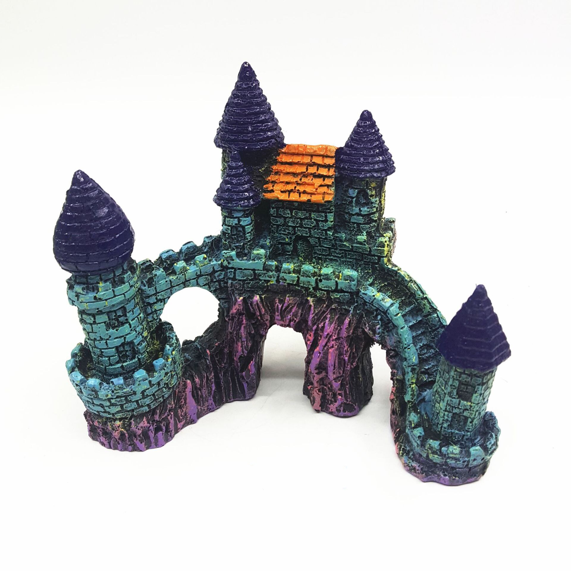 Aquarium Shipwreck Castle Decorations Fish Tank Ornaments Resin Material for Aquariums Landscaping Ornament: F