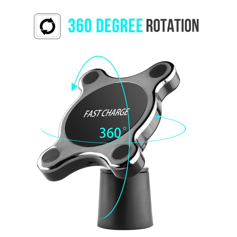 Qi Wireless Charger with Magnet Car Phone Holder For iPhone X XS MAX Car dashboard Air Vent Wirless Charger For Samsung S9 plus