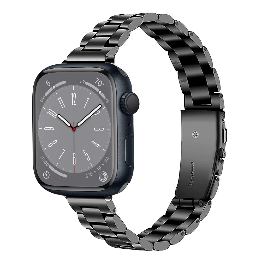 Damen elegantes Edelstahl-Kettenarmband für Apfel Uhr Band 38 mm 40 mm 41 mm schlankes dünnes Armbinde iWatch 9 8 7 6 5 4 3 2 1 45 mm 44
