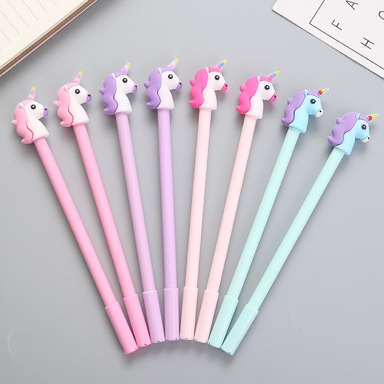 1 pièces Kawaii rose flamant rose stylo Gel 0.35mm mignon animaux stylos magiques Kawaii Gel stylos école écriture nouveauté papeterie filles