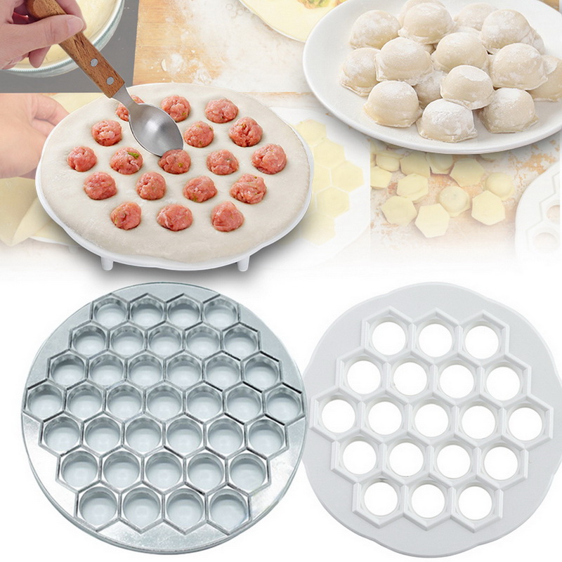 37 Gaten Knoedel Mal Dumplings Maker Ravioli Aluminium Mold Pelmeni Dumplings Met Deegrol Maken Gebak Knoedel