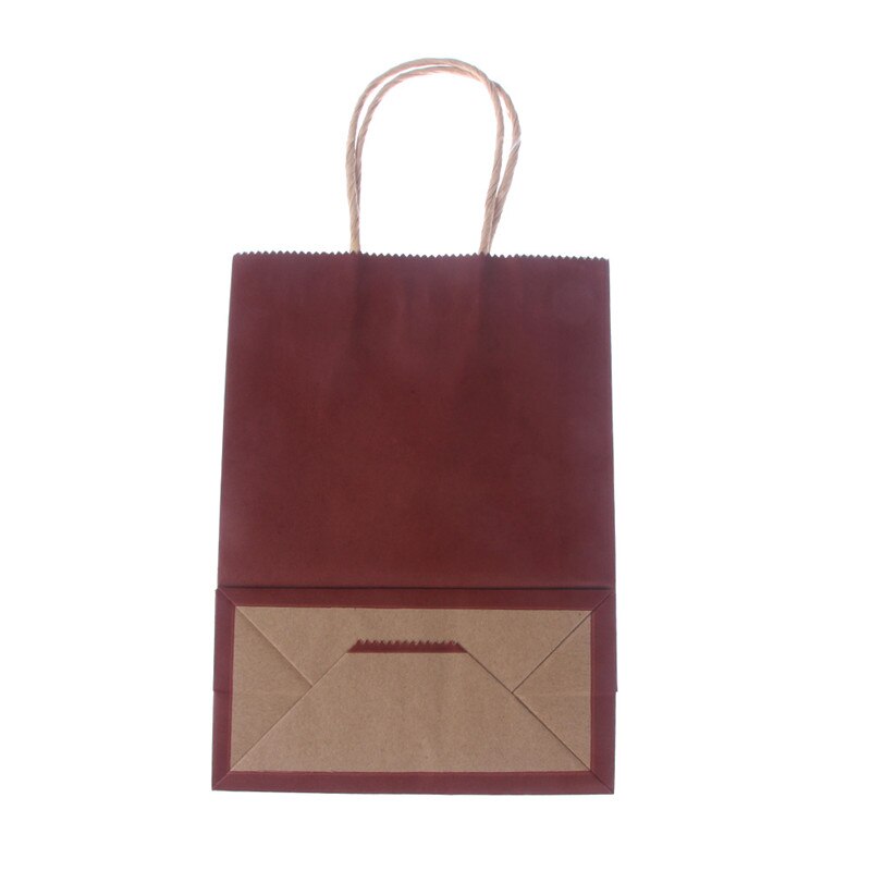 1Pcs Reusable Kraft Paper Shopping Bag With Handle DIY Multifunction Wedding Birthday Party package bags