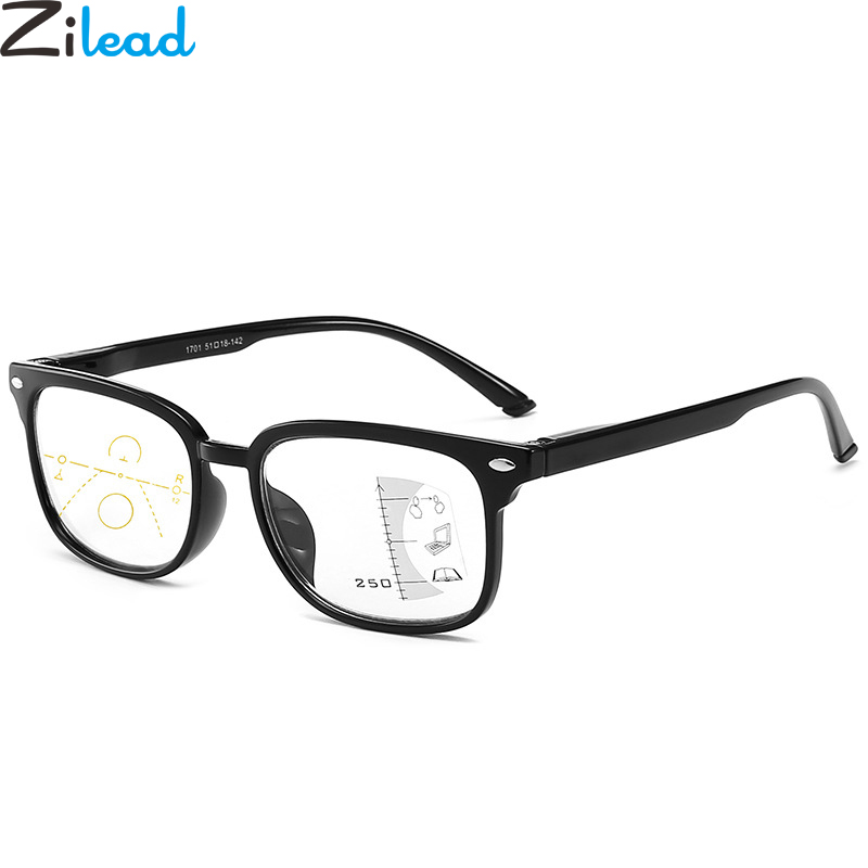 Zilead Multifocal Progressive Reading Glasses Anti Blue Light Presbyopia Eyeglasses For Women&Men Hyperopia Eyewear+1.0to+3.5