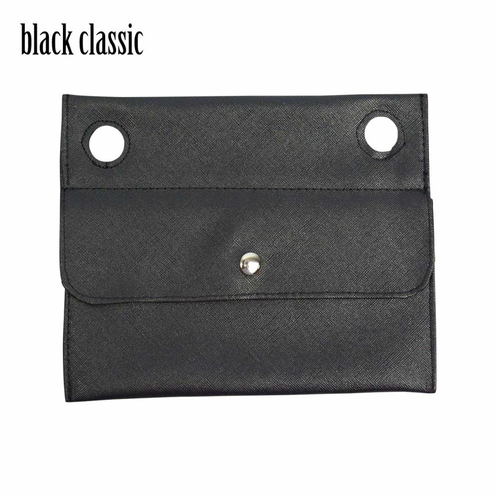 Bolso pequeño interno de cuero PU para exteriores, Mini bolsa de mano clásica: black classic