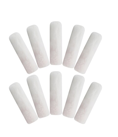 BRAKEMAN DIY Paint Roller Tray Kit 4 INCH 100mm Foam and Acrylic Mini Roller Cover Sets for Small Job Painting Decorative: 10PCS rolle rcover