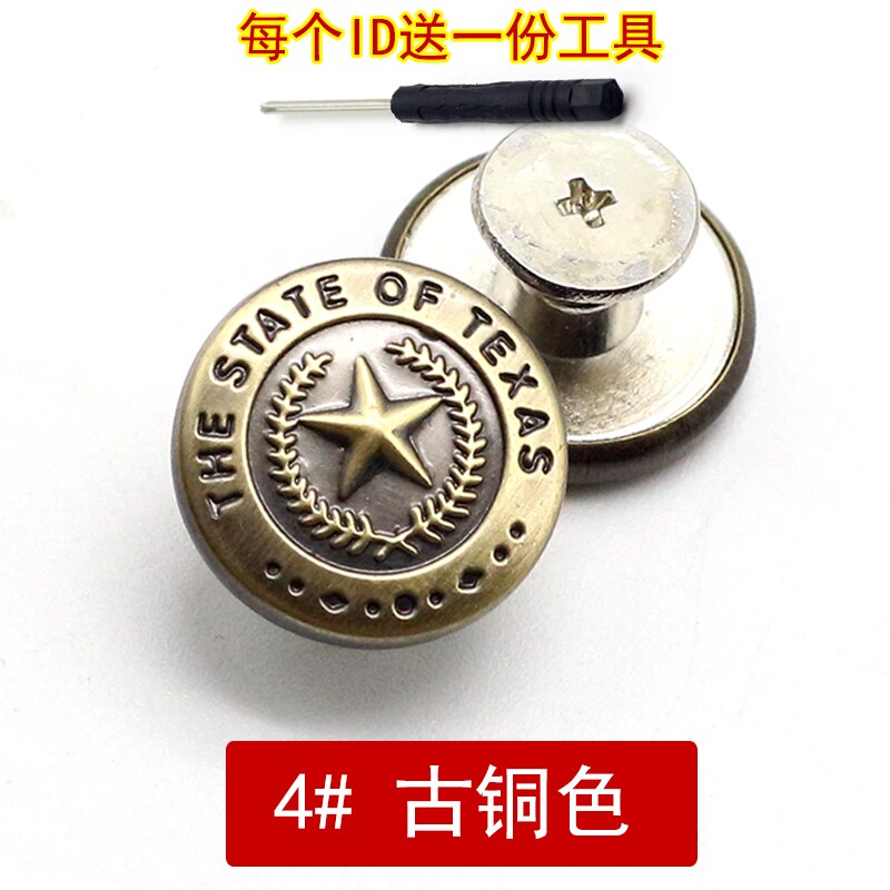 2 sztuki guzików robić jeansów, regulowany guzik w pasie, odpinany gwóźdź - darmowa zmiana talii, zestaw robić mocowania guzików w pasie spodni, darmowe narzędzia diy: 4