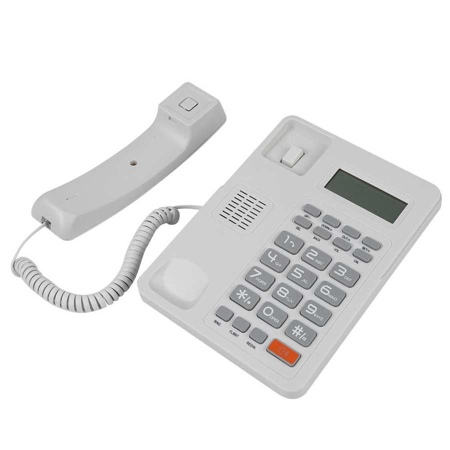 Caller ID Wired Corded Desktop Phone Office Landline Telephone DTMF/FSK Dual System for Home Hotel Business